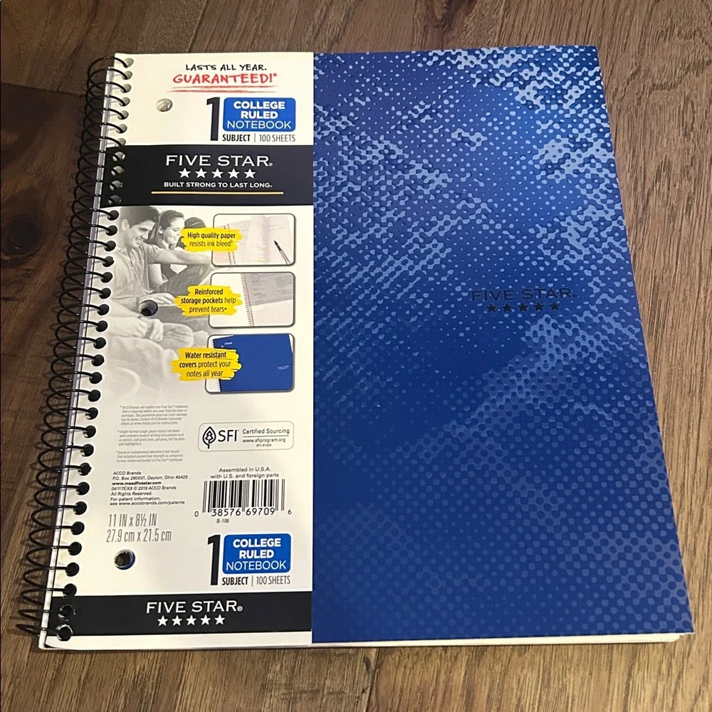 Mead 5-star lot.  3 folders, 3 spiral notebooks